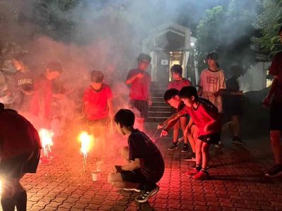 バレーボール夏合宿風景